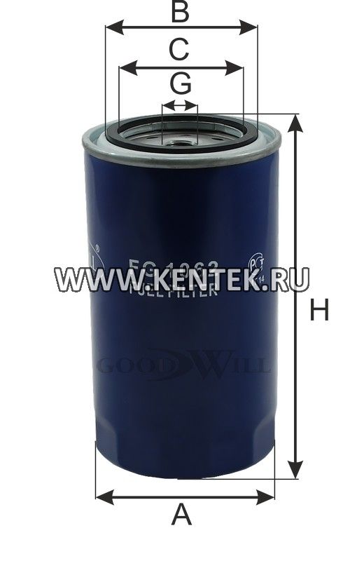 Фильтр топливный GOODWILL FG 1062 GOODWILL  - фото, характеристики, описание.