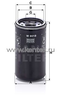 масляный фильтр MANN-FILTER W8018 MANN-FILTER  - фото, характеристики, описание.