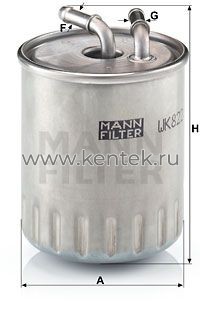 топливный фильтр MANN-FILTER WK822/3 MANN-FILTER  - фото, характеристики, описание.
