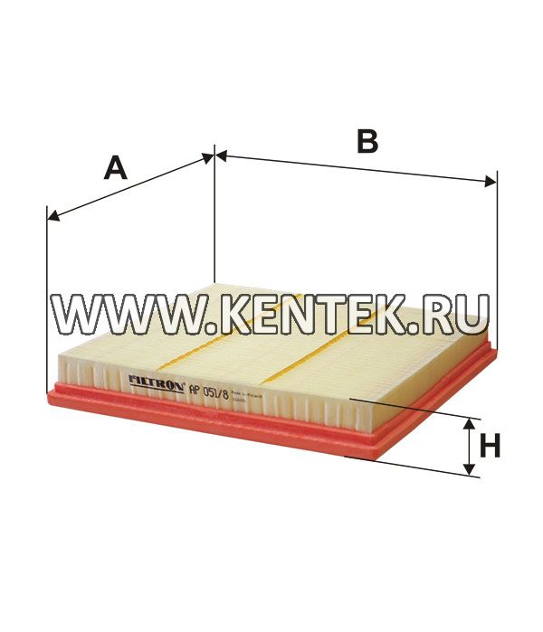 панельный воздушный фильтр FILTRON AP051/8 FILTRON  - фото, характеристики, описание.