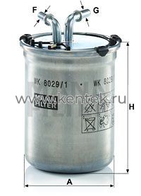 топливный фильтр MANN-FILTER WK8029/1 MANN-FILTER  - фото, характеристики, описание.