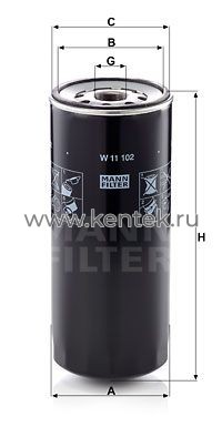 масляный фильтр MANN-FILTER W11102 MANN-FILTER  - фото, характеристики, описание.