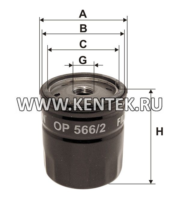 навинчивающийся масляный фильтр (коробочного типа) FILTRON OP566/2 FILTRON  - фото, характеристики, описание.