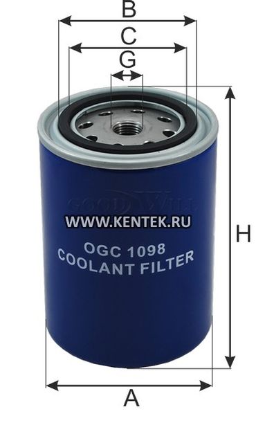 Фильтр охлаждающей жидкости GOODWILL OGC 1098 GOODWILL  - фото, характеристики, описание.