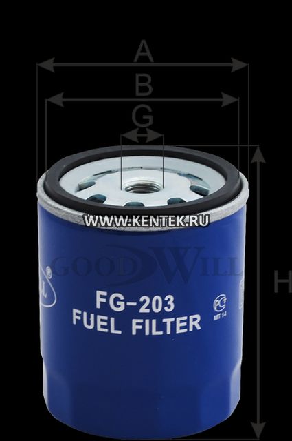 Фильтр топливный GOODWILL FG 203 GOODWILL  - фото, характеристики, описание.