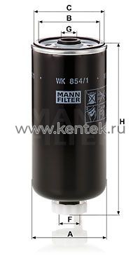 топливный фильтр MANN-FILTER WK854/1 MANN-FILTER  - фото, характеристики, описание.