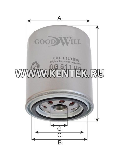 Фильтр масляный двигателя GOODWILL OG 511 HQ GOODWILL  - фото, характеристики, описание.
