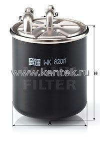 топливный фильтр MANN-FILTER WK820/1 MANN-FILTER  - фото, характеристики, описание.