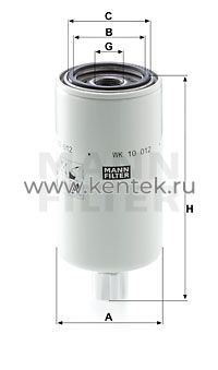 топливный фильтр MANN-FILTER WK10012X MANN-FILTER  - фото, характеристики, описание.