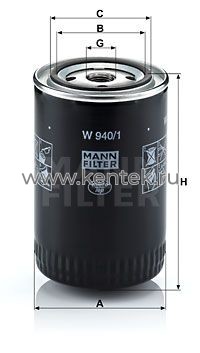 масляный фильтр MANN-FILTER W940/1 MANN-FILTER  - фото, характеристики, описание.