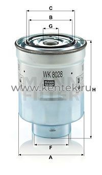 топливный фильтр MANN-FILTER WK8028Z MANN-FILTER  - фото, характеристики, описание.