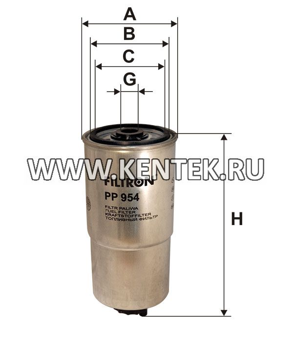 топливный фильтр коробочного типа FILTRON PP954 FILTRON  - фото, характеристики, описание.