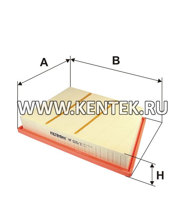 панельный воздушный фильтр FILTRON AP026/3 FILTRON  - фото, характеристики, описание.