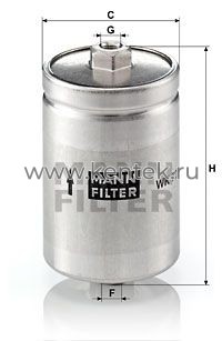 топливный фильтр MANN-FILTER WK725 MANN-FILTER  - фото, характеристики, описание.