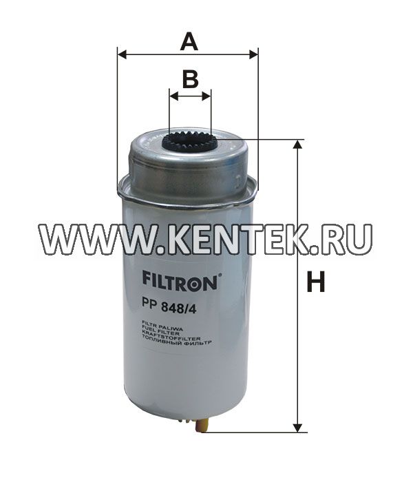топливный фильтр коробочного типа FILTRON PP848/4 FILTRON  - фото, характеристики, описание.