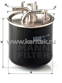 топливный фильтр MANN-FILTER WK1136 MANN-FILTER  - фото, характеристики, описание.