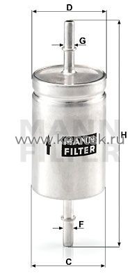 топливный фильтр MANN-FILTER WK512 MANN-FILTER  - фото, характеристики, описание.