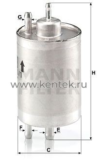 топливный фильтр MANN-FILTER WK720/1 MANN-FILTER  - фото, характеристики, описание.