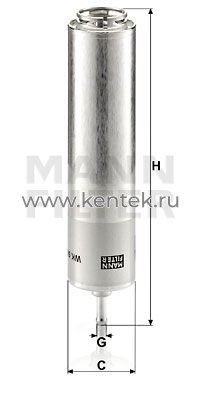 топливный фильтр MANN-FILTER WK5001 MANN-FILTER  - фото, характеристики, описание.