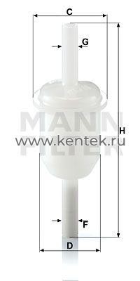 топливный фильтр MANN-FILTER WK31/4(10) MANN-FILTER  - фото, характеристики, описание.
