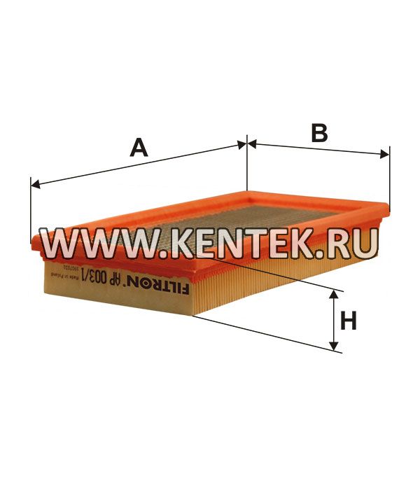 панельный воздушный фильтр FILTRON AP003/1 FILTRON  - фото, характеристики, описание.