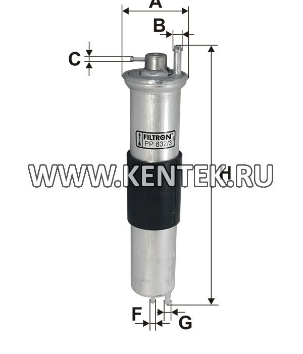 топливный фильтр коробочного типа FILTRON PP832/3 FILTRON  - фото, характеристики, описание.