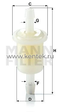 топливный фильтр MANN-FILTER WK21 MANN-FILTER  - фото, характеристики, описание.