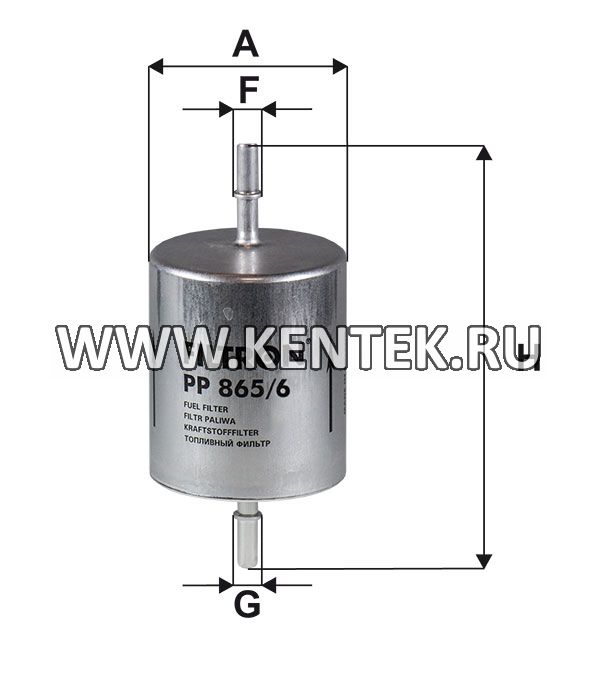 топливный фильтр коробочного типа FILTRON PP865/6 FILTRON  - фото, характеристики, описание.