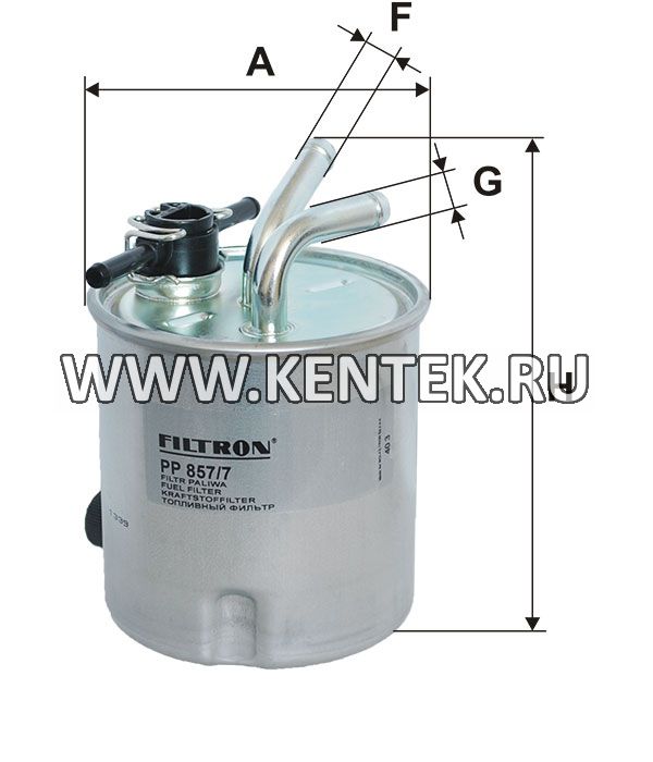 топливный фильтр коробочного типа FILTRON PP857/7 FILTRON  - фото, характеристики, описание.