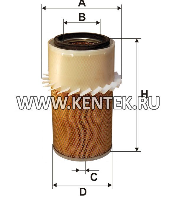 воздушный фильтр с металлическими крышками FILTRON AM464/1 FILTRON  - фото, характеристики, описание.