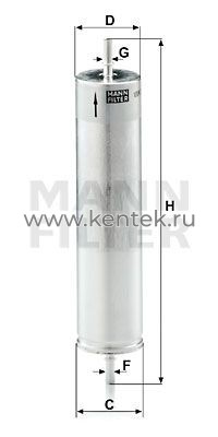 топливный фильтр MANN-FILTER WK522 MANN-FILTER  - фото, характеристики, описание.