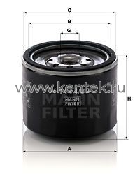 масляный фильтр MANN-FILTER W1114/80 MANN-FILTER  - фото, характеристики, описание.