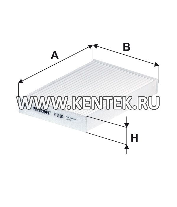 Салонный фильтр FILTRON K1230 FILTRON  - фото, характеристики, описание.