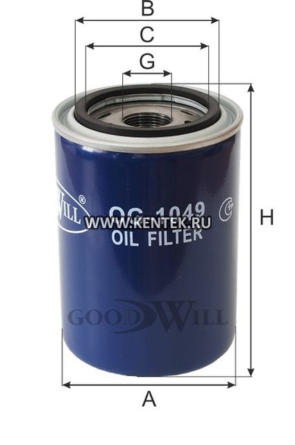 Фильтр масляный двигателя GOODWILL OG 1049 GOODWILL  - фото, характеристики, описание.