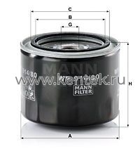 масляный фильтр, комбинированный MANN-FILTER WP914/80 MANN-FILTER  - фото, характеристики, описание.