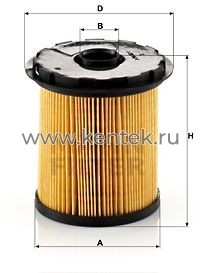 топливный фильтр без метал. частей MANN-FILTER PU822X MANN-FILTER  - фото, характеристики, описание.