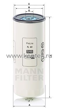 топливный фильтр MANN-FILTER PL601 MANN-FILTER  - фото, характеристики, описание.
