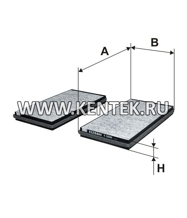 Салонный фильтр FILTRON K1160A-2X FILTRON  - фото, характеристики, описание.