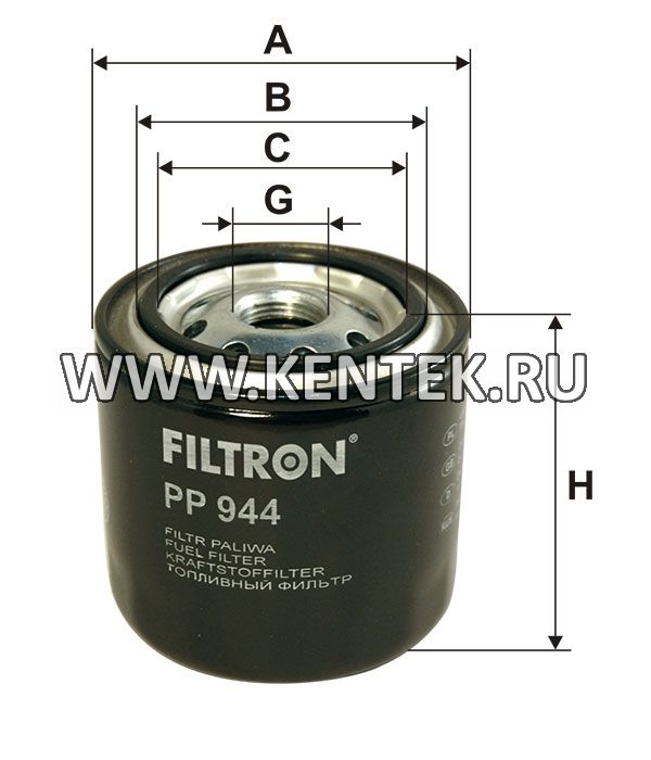 топливный фильтр коробочного типа FILTRON PP944 FILTRON  - фото, характеристики, описание.