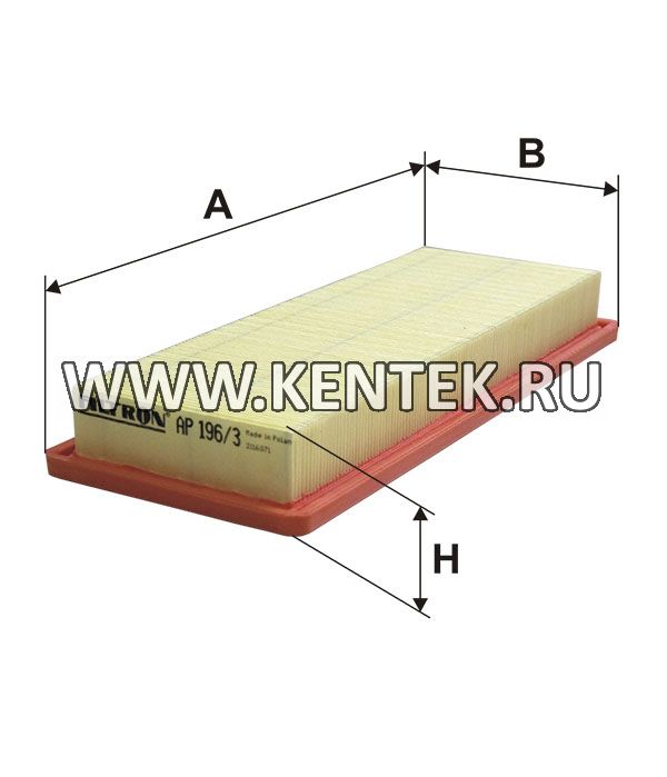 панельный воздушный фильтр FILTRON AP196/3 FILTRON  - фото, характеристики, описание.