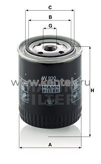 масляный фильтр MANN-FILTER W930 MANN-FILTER  - фото, характеристики, описание.