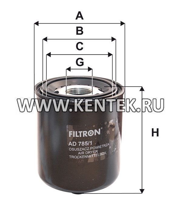 воздухоосушитель FILTRON AD785/1 FILTRON  - фото, характеристики, описание.