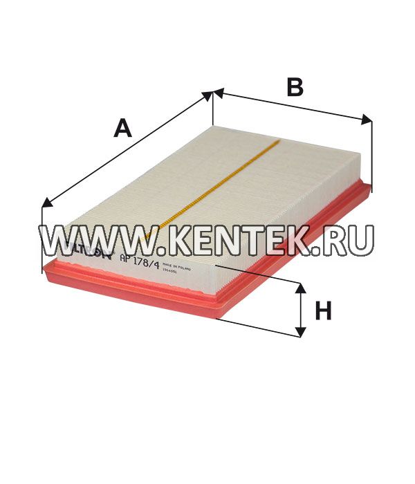 панельный воздушный фильтр FILTRON AP178/4 FILTRON  - фото, характеристики, описание.