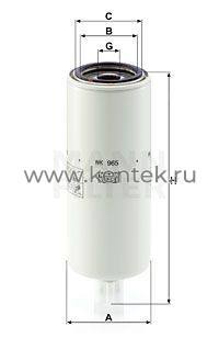 топливный фильтр MANN-FILTER WK965X MANN-FILTER  - фото, характеристики, описание.