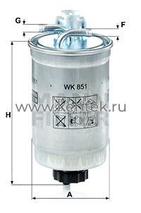 топливный фильтр MANN-FILTER WK851 MANN-FILTER  - фото, характеристики, описание.