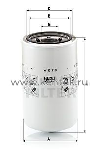 масляный фильтр MANN-FILTER W13110 MANN-FILTER  - фото, характеристики, описание.
