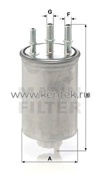 топливный фильтр MANN-FILTER WK829/6 MANN-FILTER  - фото, характеристики, описание.