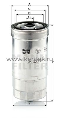 топливный фильтр MANN-FILTER WK853/14 MANN-FILTER  - фото, характеристики, описание.