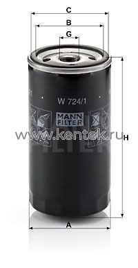 масляный фильтр MANN-FILTER W724/1 MANN-FILTER  - фото, характеристики, описание.