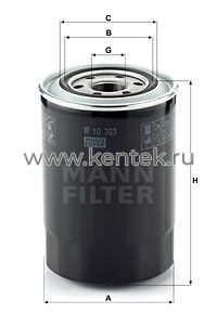 масляный фильтр MANN-FILTER W10703 MANN-FILTER  - фото, характеристики, описание.